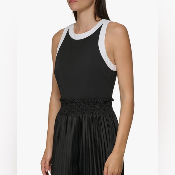 Karl Lagerfeld Pleated Skirt MIDI Dress - Picture 3 of 7